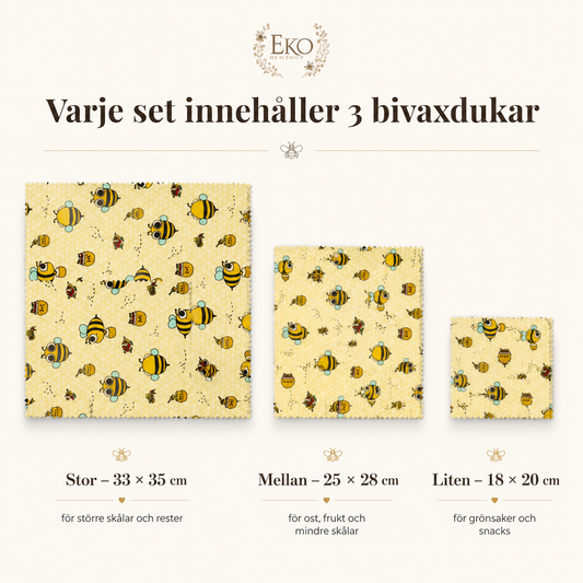 Bivax Matfolie™ – Återanvändbar (3pcs)
