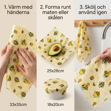 Bivax Matfolie™ – Återanvändbar (3pcs)